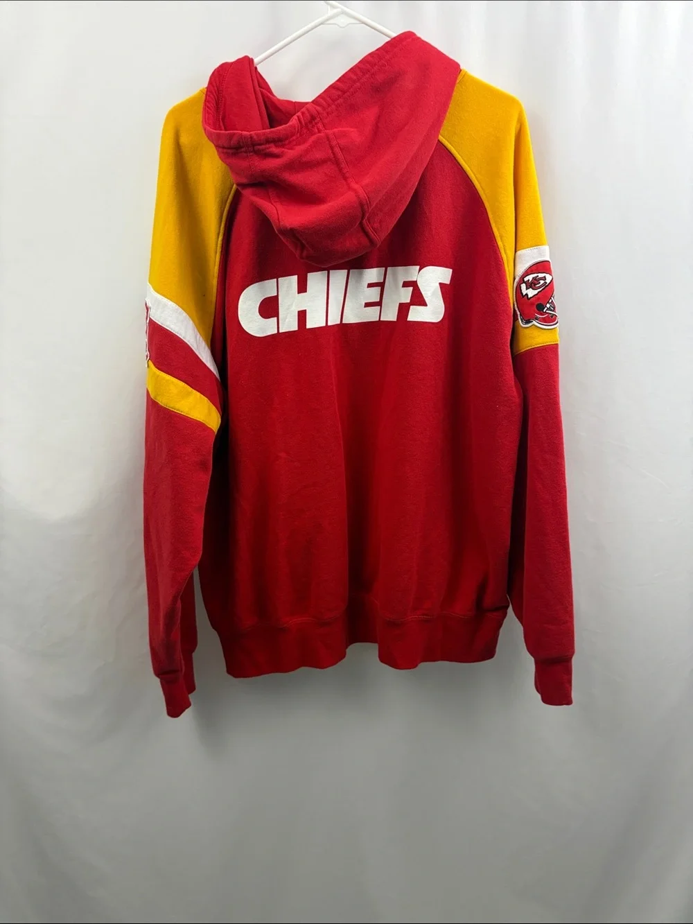 NFL Team Apparel Men’s Kansas City Chiefs Zip Up Hoodie XXL Red/Yellow Gold - Picture 7 of 8
